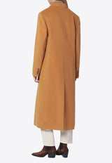 Isabel Marant Ellenita Single-Breasted Long Coat Camel AMA0440FAC3D03I/R_ISAMA-50CM