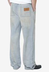 Amiri Drawstring Straight-Leg Jeans Light Blue AMBMJE1012DE/S_AMIRI-543