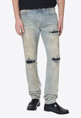 Amiri Straight-Leg Distressed Jeans Blue AMBMJE1104DE/S_AMIRI-543