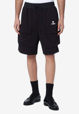 Amiri Logo Print Cargo Shorts Black AMBMSO1058CO/S_AMIRI-001