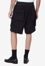 Amiri Logo Print Cargo Shorts Black AMBMSO1058CO/S_AMIRI-001