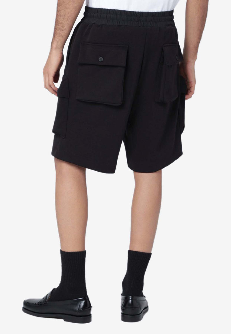 Amiri Logo Print Cargo Shorts Black AMBMSO1058CO/S_AMIRI-001