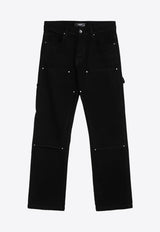 Amiri Washed-Effect Straight Jeans Black AMDNGH1028CO/P_AMIRI-018