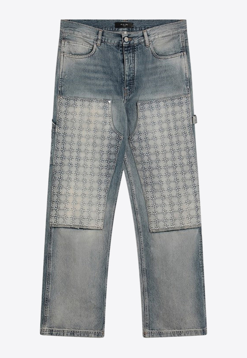 Amiri Straight-Leg Paneled Jeans Blue AMDNGH1055CO/Q_AMIRI-406
