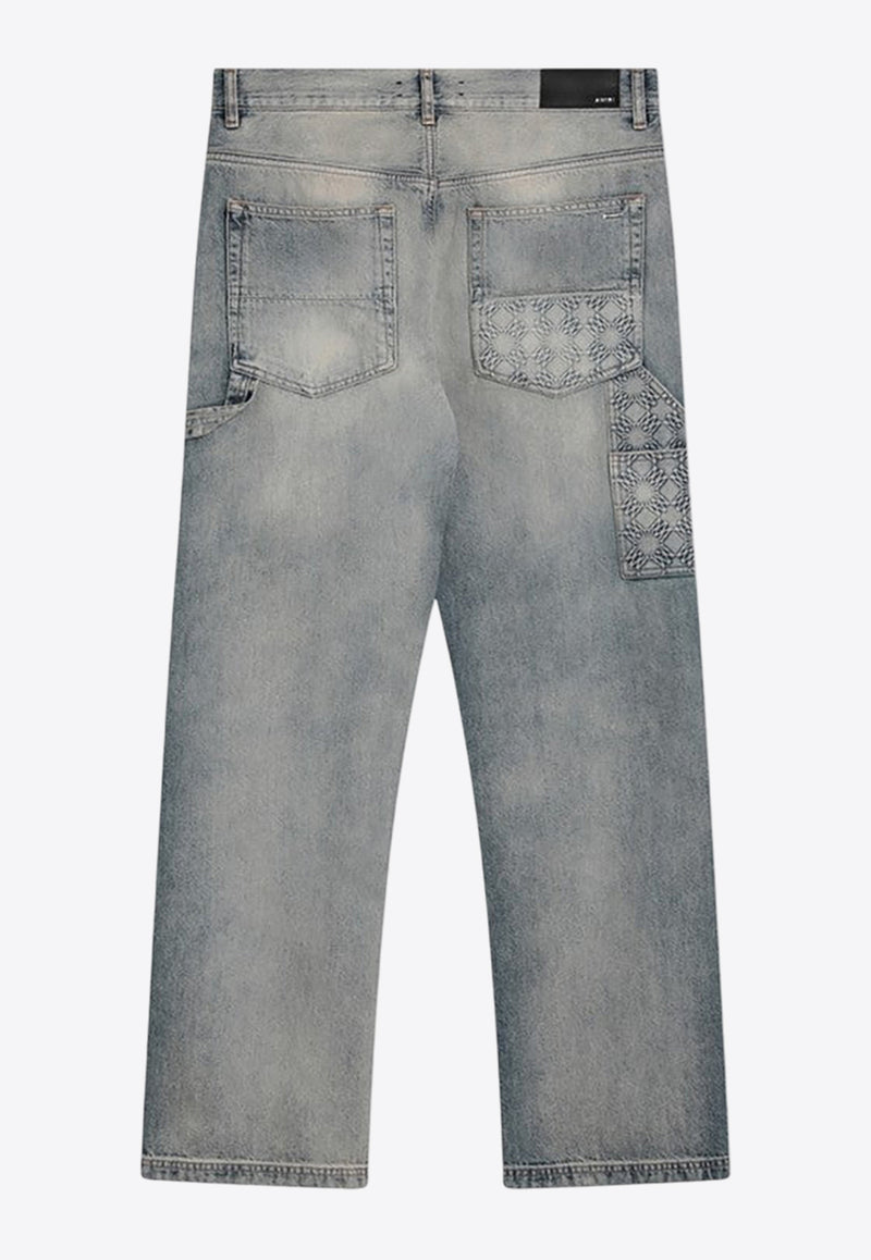 Amiri Straight-Leg Paneled Jeans Blue AMDNGH1055CO/Q_AMIRI-406
