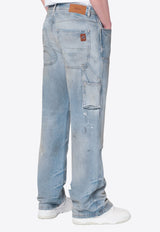Amiri Distressed Straight-Leg Carpenter Jeans Blue AMDNGH1083CO/R_AMIRI-543