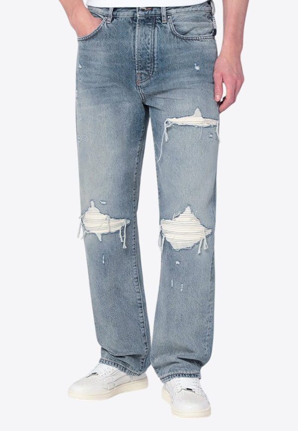 Amiri MX1 Straight-Leg Ripped Jeans Blue AMDNGH1085CO/R_AMIRI-406