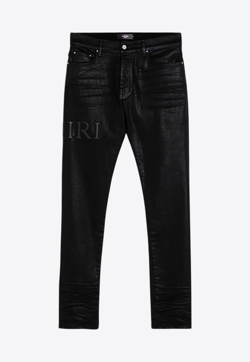 Amiri Serif Logo Skinny Jeans Black AMDNSY1089CO/P_AMIRI-001