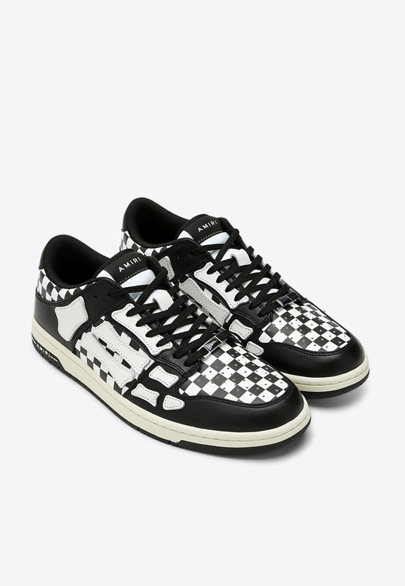 Amiri Skel Checkerboard Leather Sneakers Black AMFOSR1032LE/P_AMIRI-099