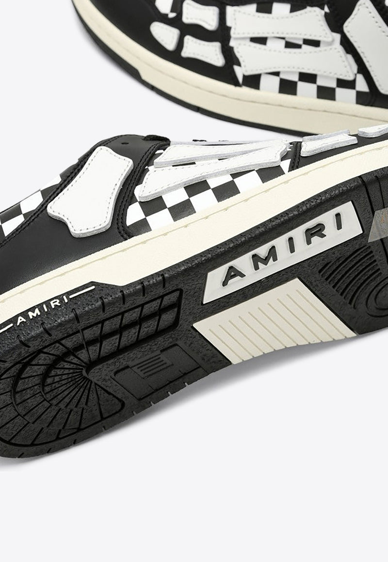 Amiri Skel Checkerboard Leather Sneakers Black AMFOSR1032LE/P_AMIRI-099