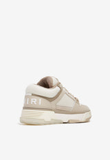 Amiri MA-1 Leather and Mesh Low-Top Sneakers AMFOSR1037BEIGE