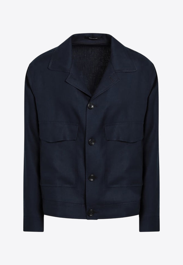 Tagliatore Casual Linen Jacket Blue AMIR340021/Q_TAGLT-EB813
