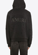 Amiri Distressed Logo-Printed Hooded Sweatshirt AMJYHD1002CO/O_AMIRI-051