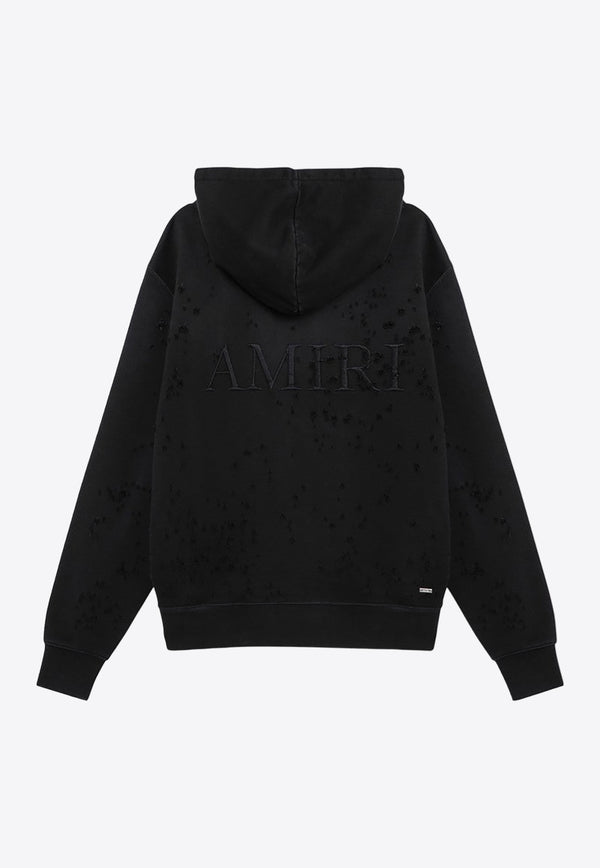 Amiri MA Shotgun Distressed Hooded Sweatshirt Black AMJYHD1041CO/P_AMIRI-001