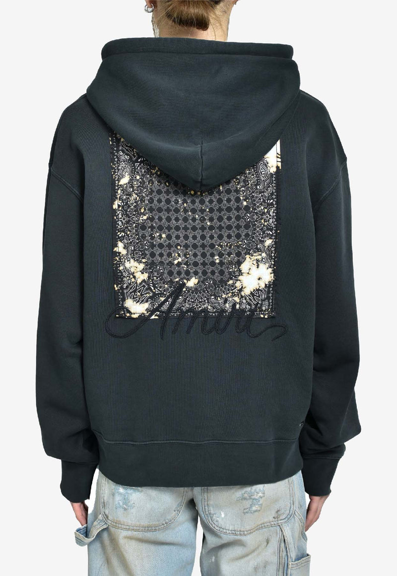 Amiri Bleached Bandana Hooded Sweatshirt Black AMJYHD1117_BLACK