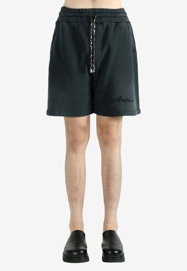 Amiri Bleach Bandana Faded Shorts Black AMJYSH1044_BLACK