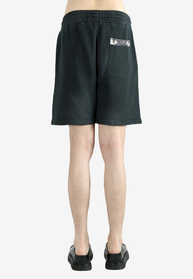 Amiri Bleach Bandana Faded Shorts Black AMJYSH1044_BLACK