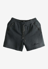 Amiri Bleach Bandana Faded Shorts Black AMJYSH1044_BLACK