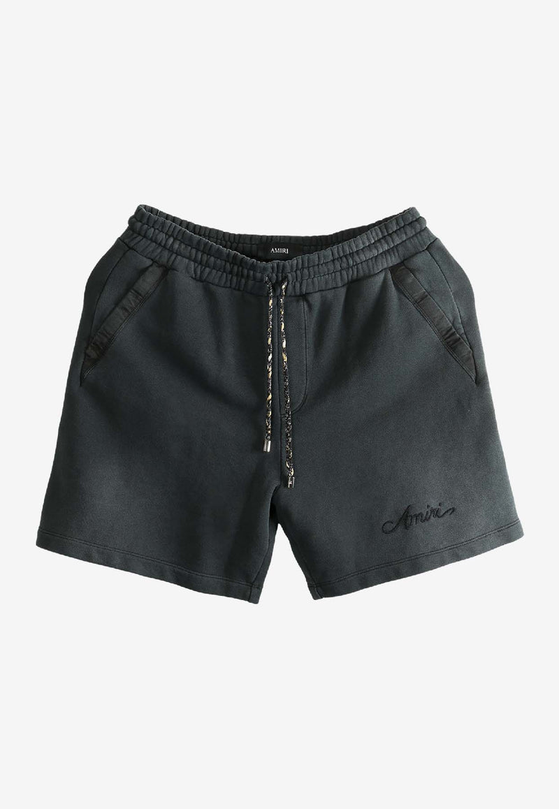 Amiri Bleach Bandana Faded Shorts Black AMJYSH1044_BLACK