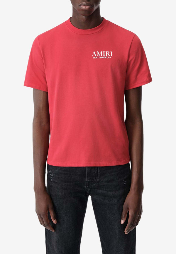 Amiri Bones Stacked Logo T-shirt Red AMJYTE1075RED