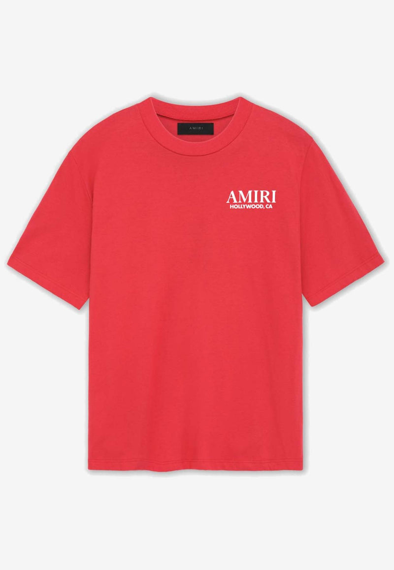 Amiri Bones Stacked Logo T-shirt Red AMJYTE1075RED