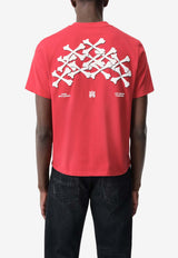 Amiri Bones Stacked Logo T-shirt Red AMJYTE1075RED