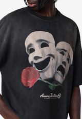 Amiri Theatre Masks Print Crewneck T-shirt Black AMJYTE1088CO/P_AMIRI-001