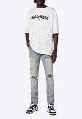 Amiri Hollywood Shotgun Distressed T-shirt White AMJYTE1092CO/P_AMIRI-100