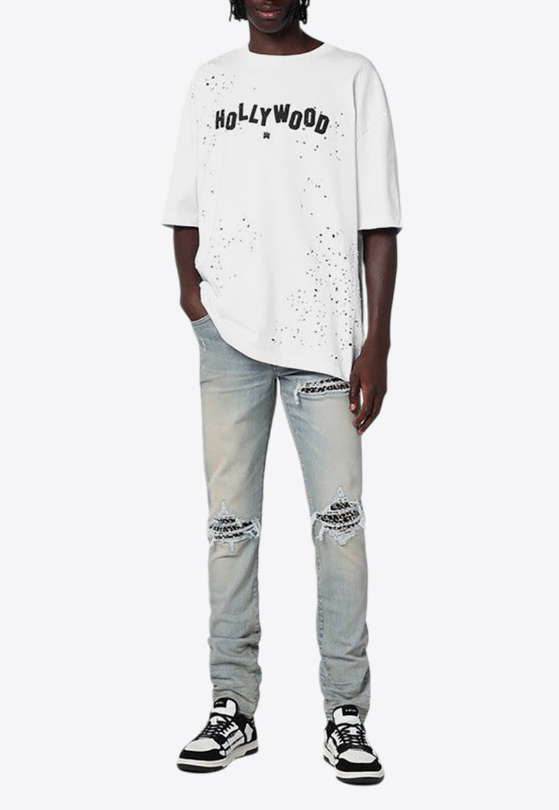 Amiri Hollywood Shotgun Distressed T-shirt White AMJYTE1092CO/P_AMIRI-100