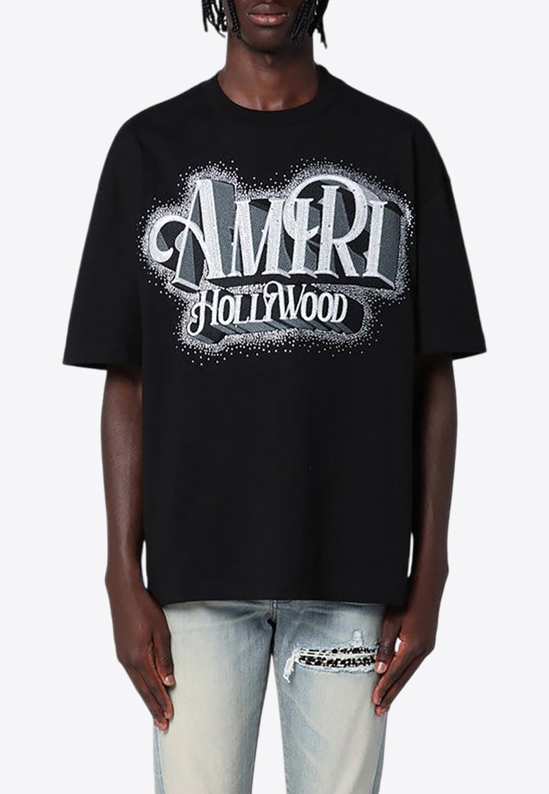 Amiri Strass Hollywood Logo T-shirt Black AMJYTE1100CO/P_AMIRI-001