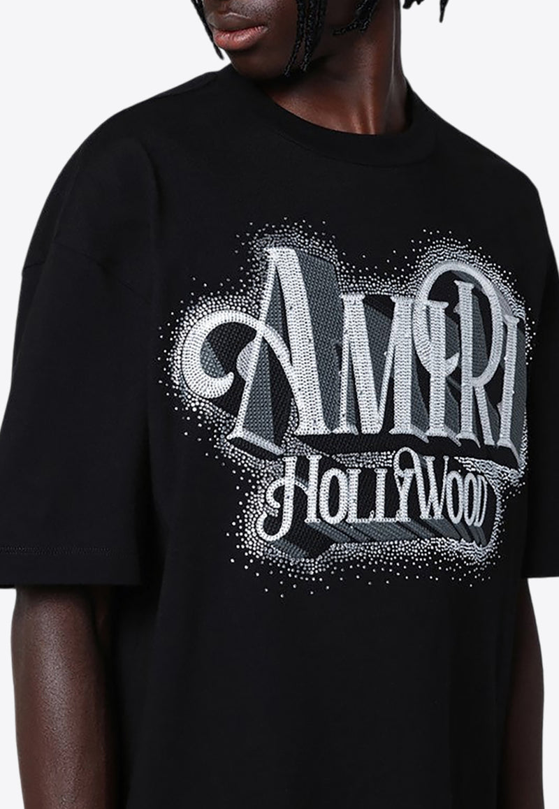 Amiri Strass Hollywood Logo T-shirt Black AMJYTE1100CO/P_AMIRI-001