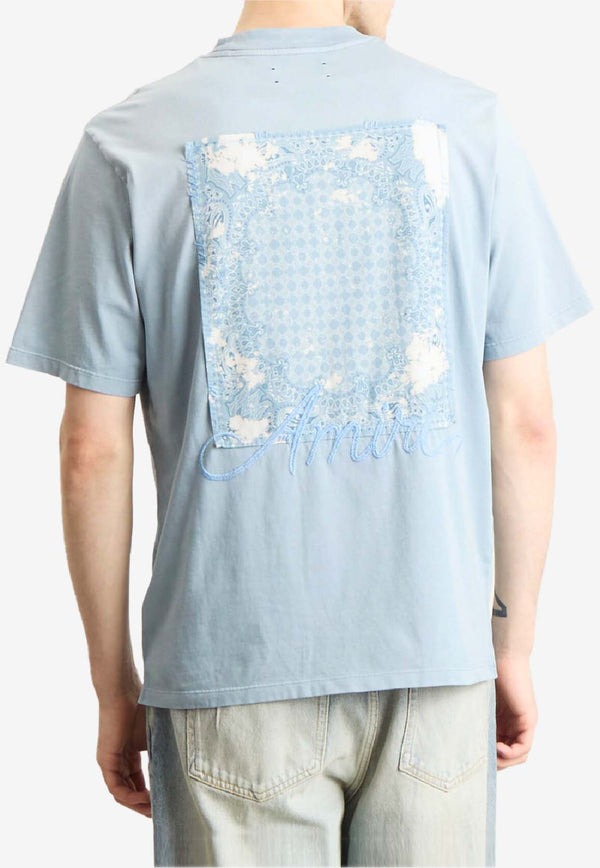 Amiri Bleached Bandana T-shirt Light Blue AMJYTE1197_BLUE