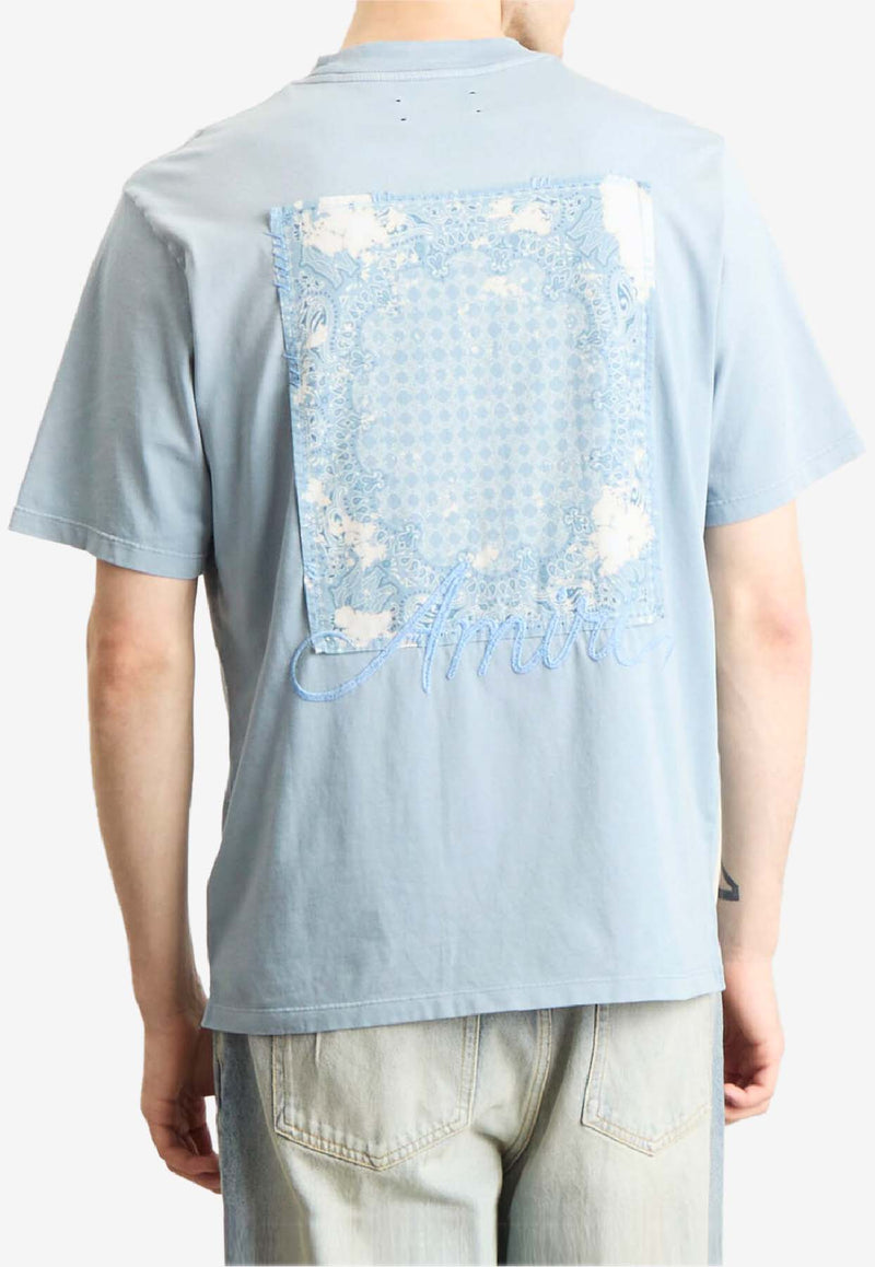 Amiri Bleached Bandana T-shirt Light Blue AMJYTE1197_BLUE