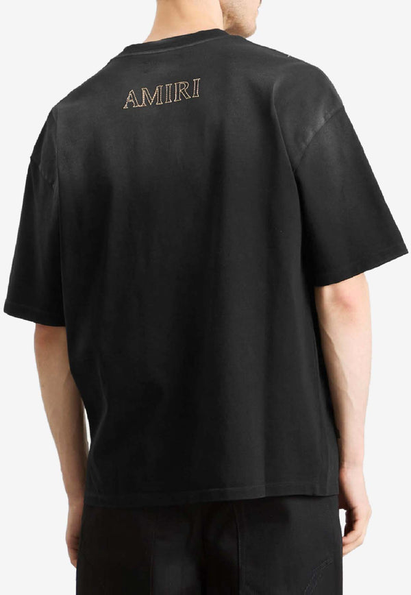 Amiri MA Outlined Crewneck T-shirt Black AMJYTE1205_BLACK