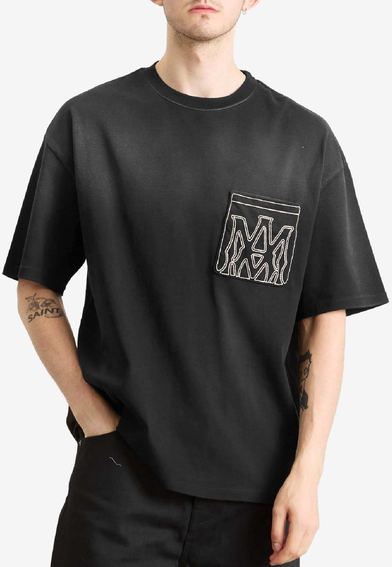 Amiri MA Outlined Crewneck T-shirt Black AMJYTE1205_BLACK