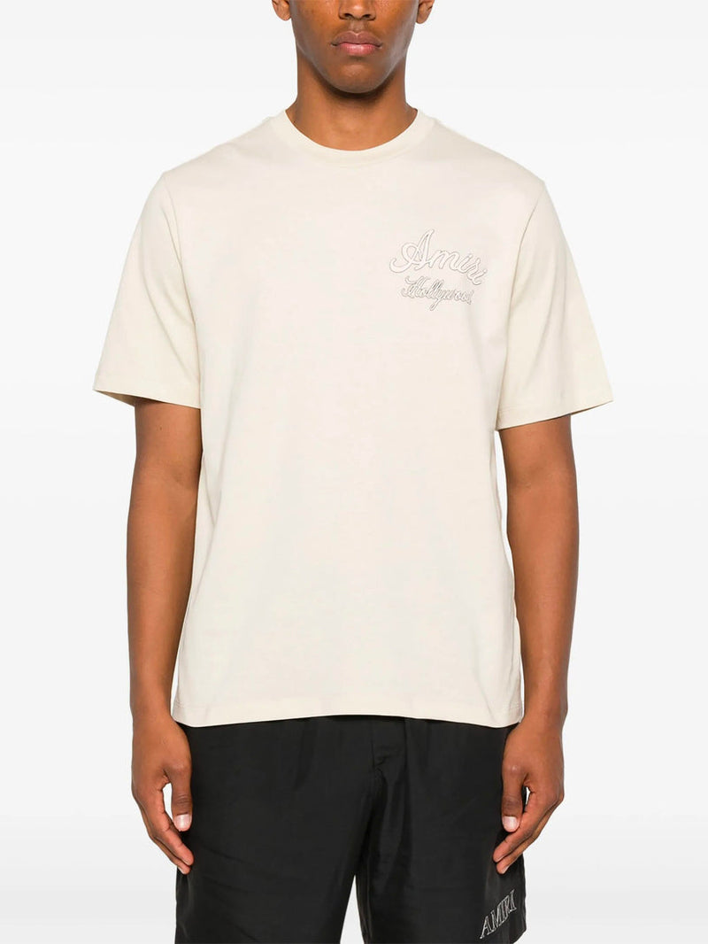Amiri Hollywood Crewneck T-shirt Beige AMJYTE1265_BEIGE