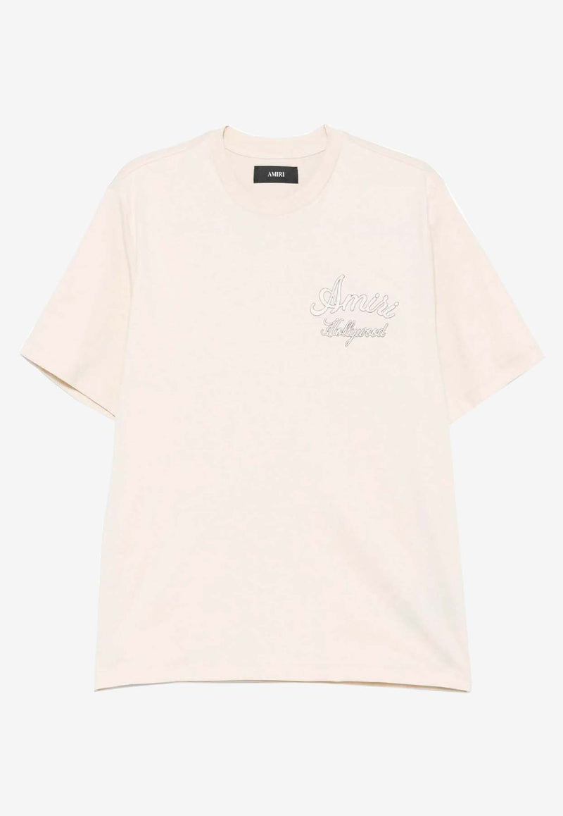 Amiri Hollywood Crewneck T-shirt Beige AMJYTE1265_BEIGE