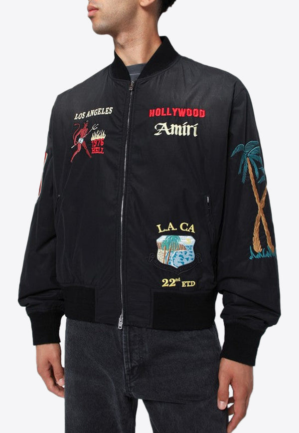 Amiri Zip-Up Bomber Jacket  Black AMOUBB1051NY/R_AMIRI-001