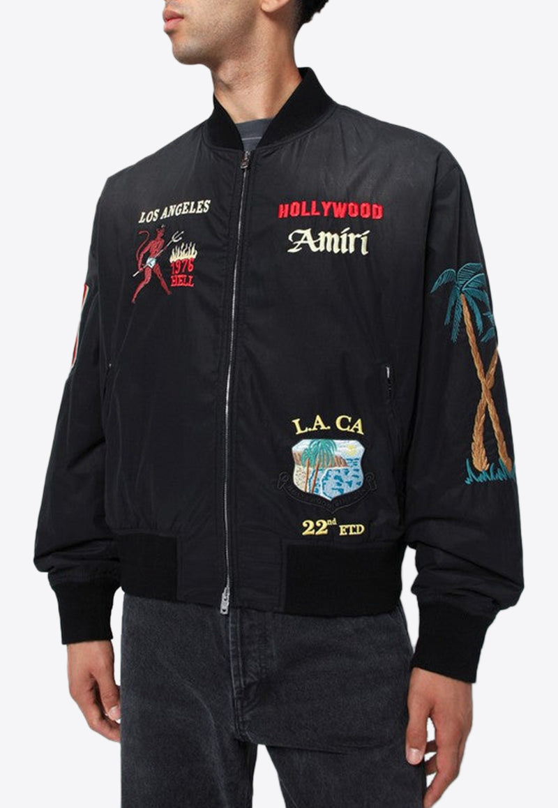 Amiri Zip-Up Bomber Jacket  Black AMOUBB1051NY/R_AMIRI-001