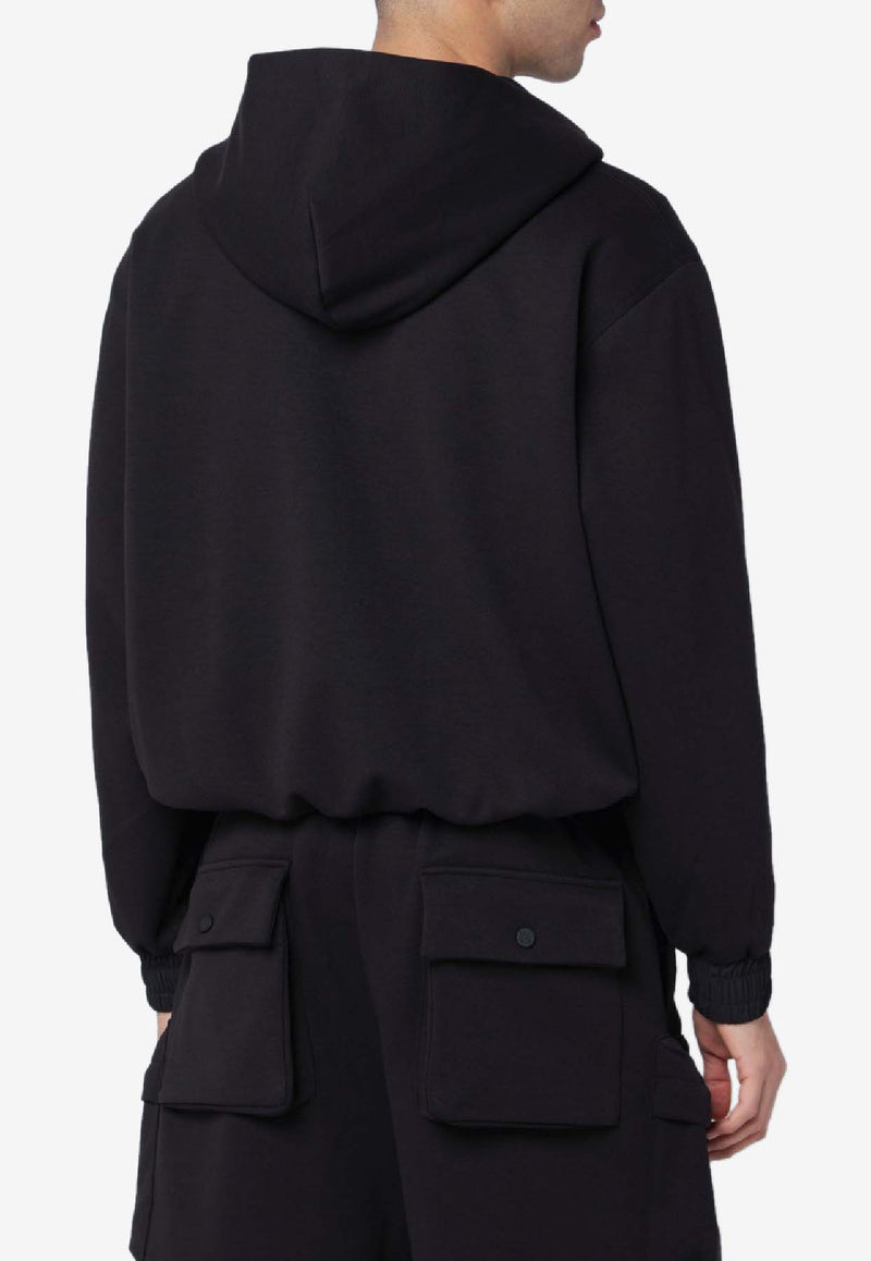 Amiri Logo Embroidered Zip-Up Hooded Sweatshirt Black AMOUJA1008CO/S_AMIRI-001