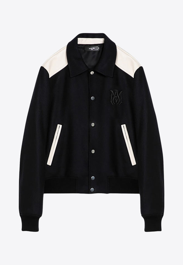 Amiri MA Brand Bomber Jacket Black AMOUVY1006WO/P_AMIRI-001