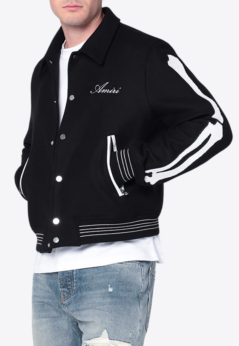 Amiri Bones Snap-button Wool Jacket Black AMOUVY1007WO/R_AMIRI-099