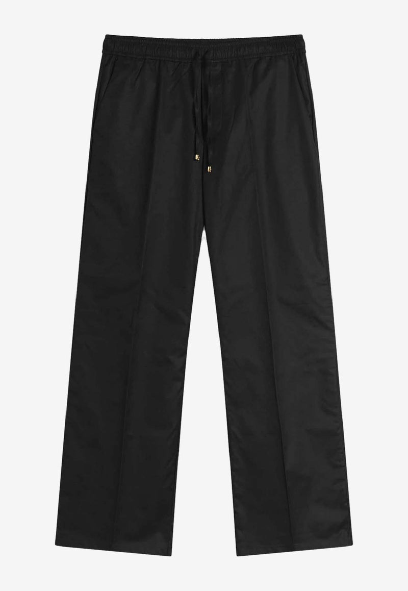 Amiri Logo Print Straight Pants Black AMPACA1047_BLACK
