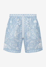 Amiri Bandana Print Shorts AMSHCA1040LIGHT BLUE