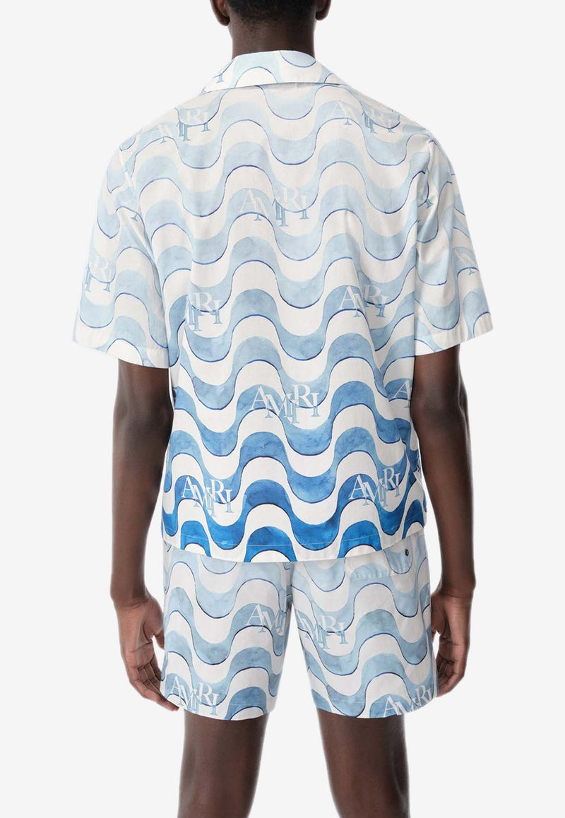 Amiri Staggered Wave Shirt AMSTBW1012LIGHT BLUE