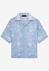 Amiri Bandana Print Camp Shirt AMSTBW1016LIGHT BLUE