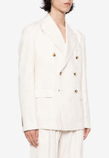 Amiri Double-Breasted Blazer AMSUFJ1008BEIGE