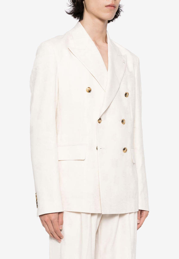 Amiri Double-Breasted Blazer AMSUFJ1008BEIGE