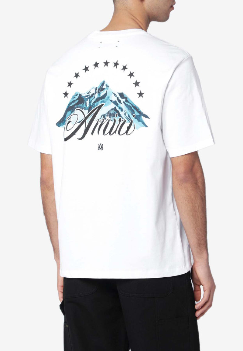 Amiri Logo Print Crewneck T-shirt White AMTOJR1010CO/S_AMIRI-100