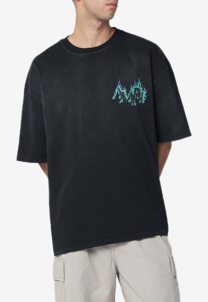 Amiri Flames Logo T-shirt Black AMTOJR1115CO/S_AMIRI-001